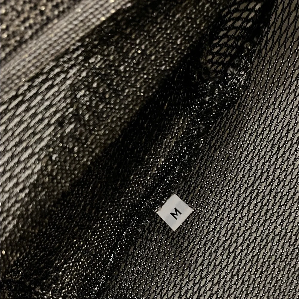 Vintage Lillie Rubin Metallic Silver Open Knit Cardigan - Picture 4 of 4